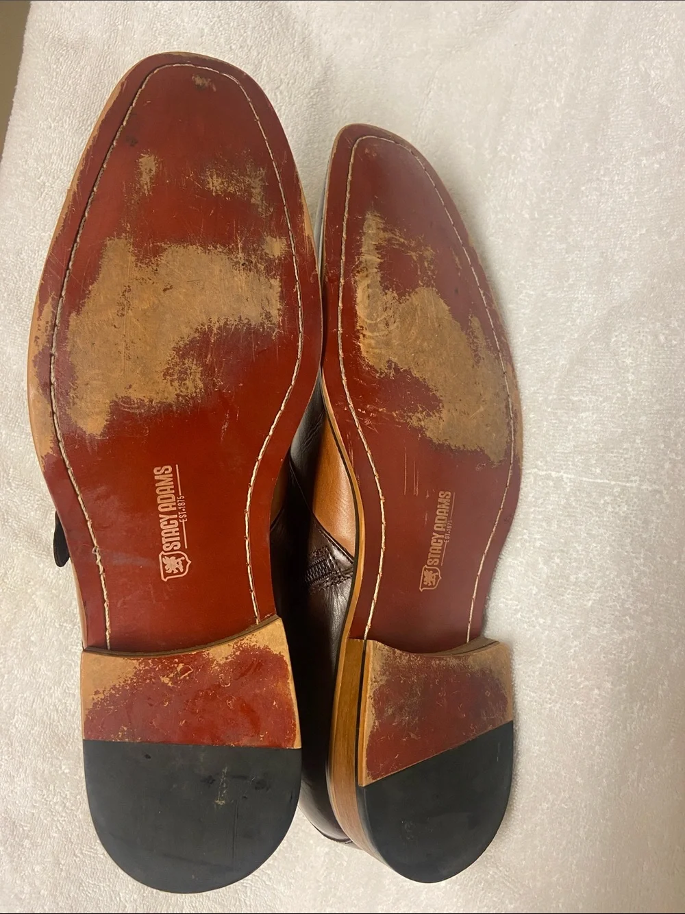 Men's Two-Tone Brown Leather Monk Strap Oxfords
